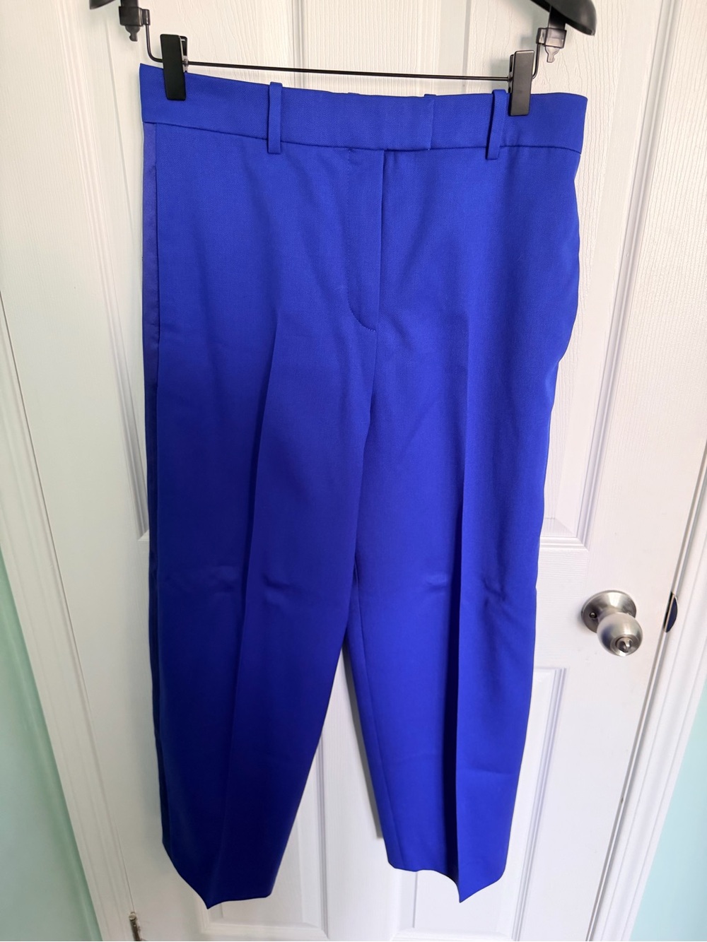 The Attico Cobalt High-Waist Tailored Trousers